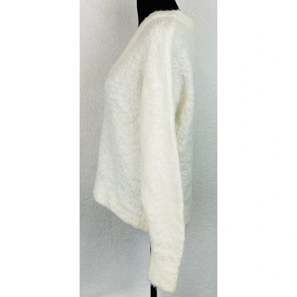 WILFRED • Aritzia Off-White/Cream Marseille Alpaca V-Neck Pullover Sweater, S - Picture 7 of 16